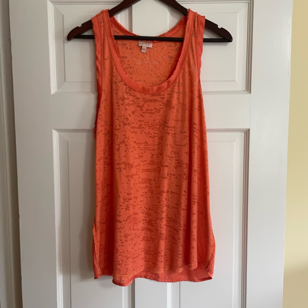 Pixley Orange Burnout Tank STITCH FIX
